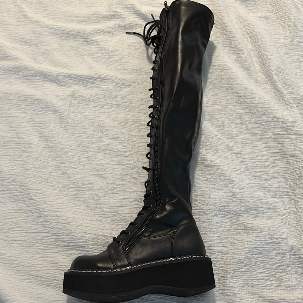 Demonia Emily 375 thigh high boots